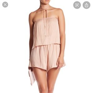 Strapless honey punch romper